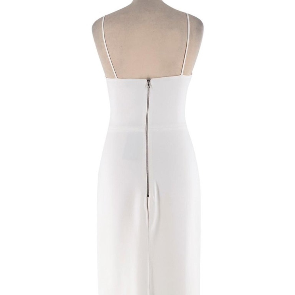 David Koma Cady Diamond Mesh Asymmetric Midi Dress - Picture 2 of 12
